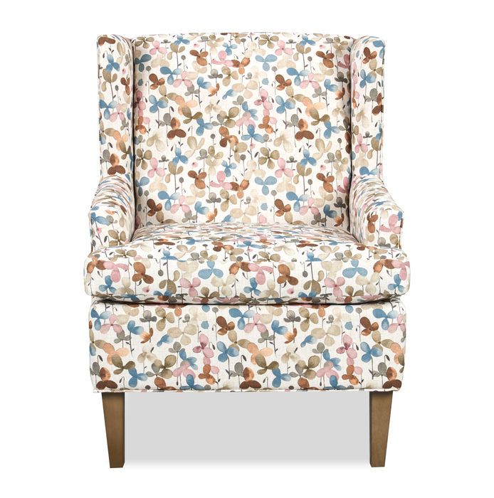 Fauteuil d’appoint à oreilles personnalisable de Sofa Lab de 30 po fabriqué au Canada en tissu - tissu décoratif Rose 