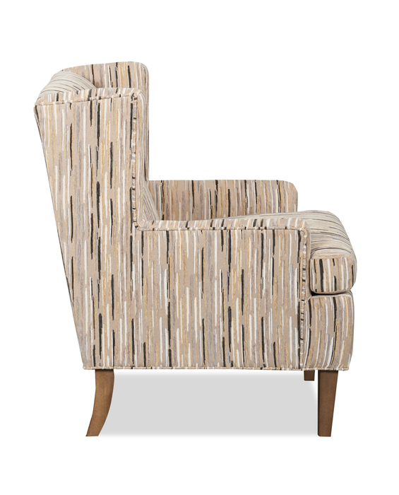 Fauteuil d’appoint à oreilles personnalisable de Sofa Lab de 30 po fabriqué au Canada en tissu - tissu décoratif Mineral