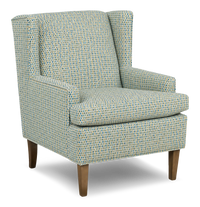 Fauteuil d’appoint à oreilles personnalisable de Sofa Lab de 30 po fabriqué au Canada en tissu - tissu décoratif Peacock
