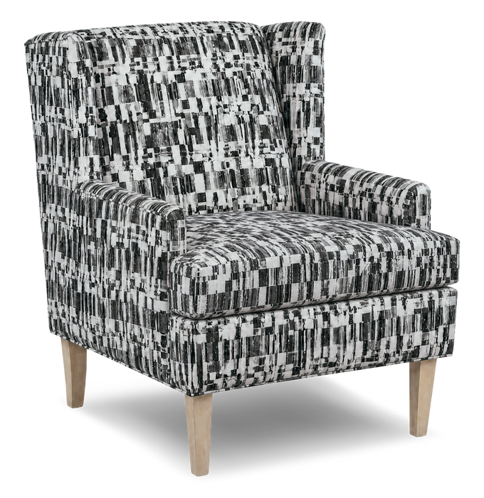 Fauteuil d’appoint à oreilles personnalisable de Sofa Lab de 30 po fabriqué au Canada en tissu - tissu décoratif Noir
