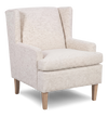 Fauteuil d’appoint à oreilles personnalisable de Sofa Lab de 30 po fabriqué au Canada en tissu - Chenille White