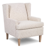 Made in Canada Sofa Lab Customizable Wingback 30" Fabric Accent Chair – Chenille White | Fauteuil d’appoint à oreilles personnalisable de Sofa Lab de 30 po fabriqué au Canada en tissu - Chenille White