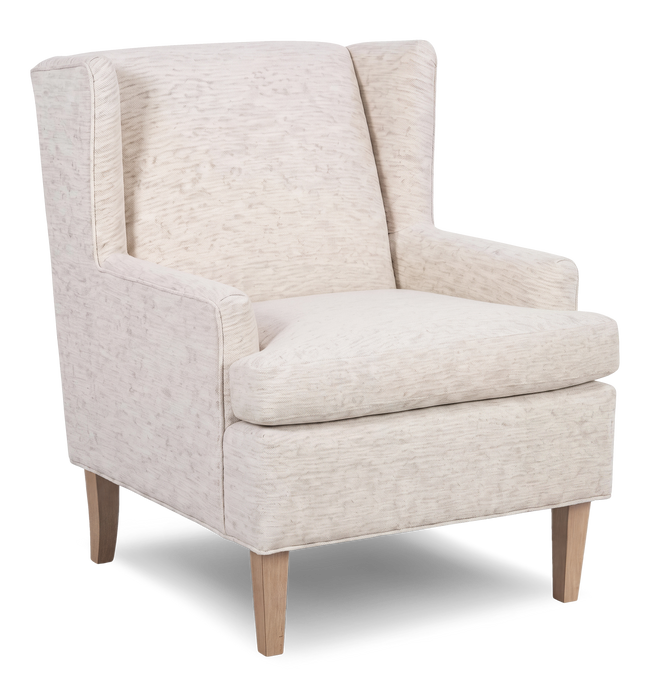 Fauteuil d’appoint à oreilles personnalisable de Sofa Lab de 30 po fabriqué au Canada en tissu - Chenille White