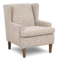 Fauteuil d’appoint à oreilles personnalisable de Sofa Lab de 30 po fabriqué au Canada en tissu - Plush Parchment