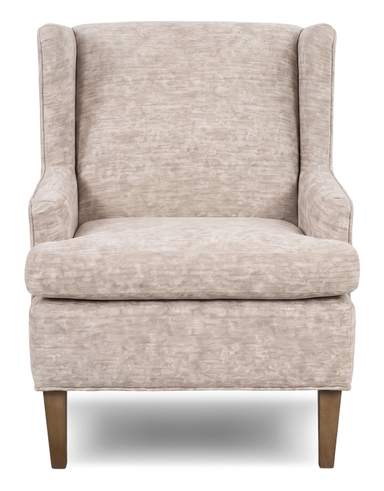 Fauteuil d’appoint à oreilles personnalisable de Sofa Lab de 30 po fabriqué au Canada en tissu - Plush Parchment