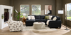 Made in Canada Customizable Sofa Lab Round 38" Fabric Ottoman – Fog Accent Fabric | Pouf courbé personnalisable de Sofa Lab de 38 po fabriqué au Canada en tissu - tissu décoratif Fog