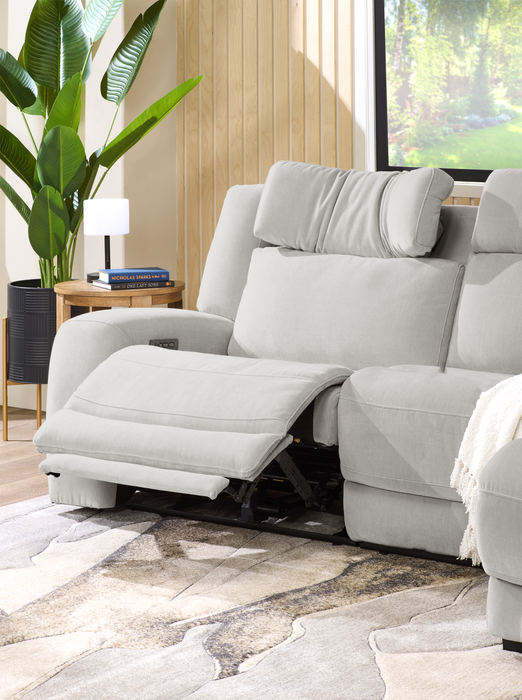 Sofa sectionnel de droite à inclinaison électrique Legacy de Shaquille O’Neal Home 3 pièces avec confort Shaq-o-pedic - gris 