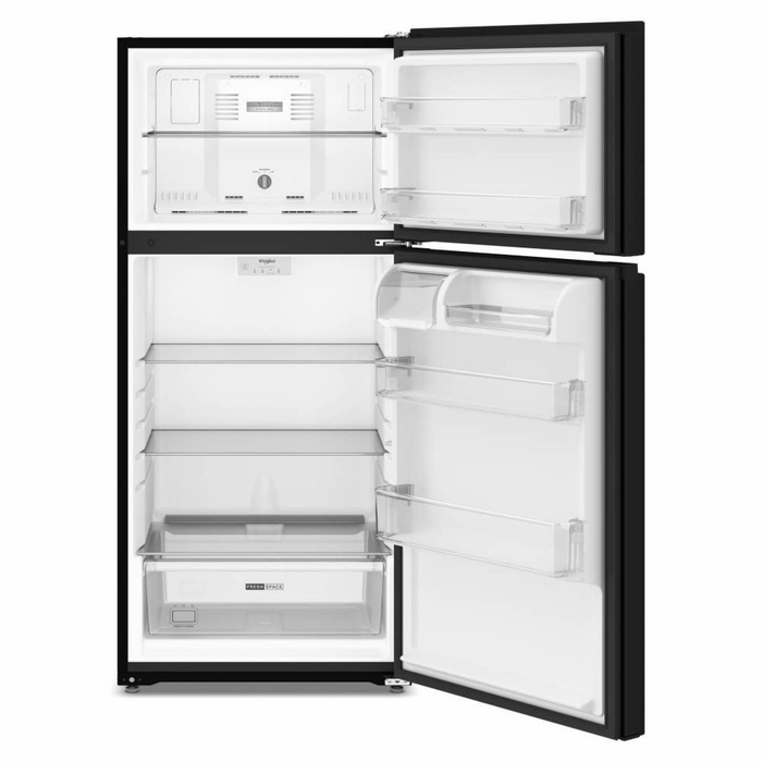 Réfrigérateur Whirlpool large de 14 pi3 et de 28 po à congélateur supérieur - noir - WRTX3314TB