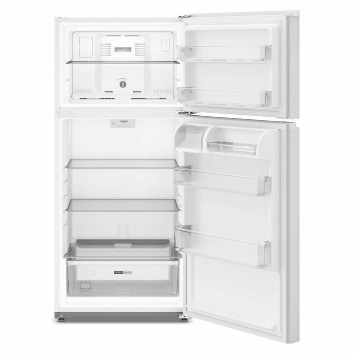 Réfrigérateur Whirlpool large de 14 pi3 et de 28 po à congélateur supérieur - blanc - WRTX3314TW