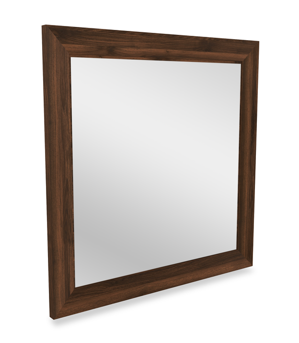 Miroir de commode de chambre à coucher Yorkdale, fabriqué au Canada - brun noyer