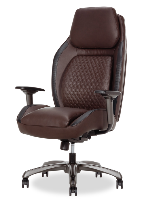 Fauteuil président Zephyrus de Shaquille O’Neal Home de 35,25 po à dossier haut avec soutien lombaire AIR - brun