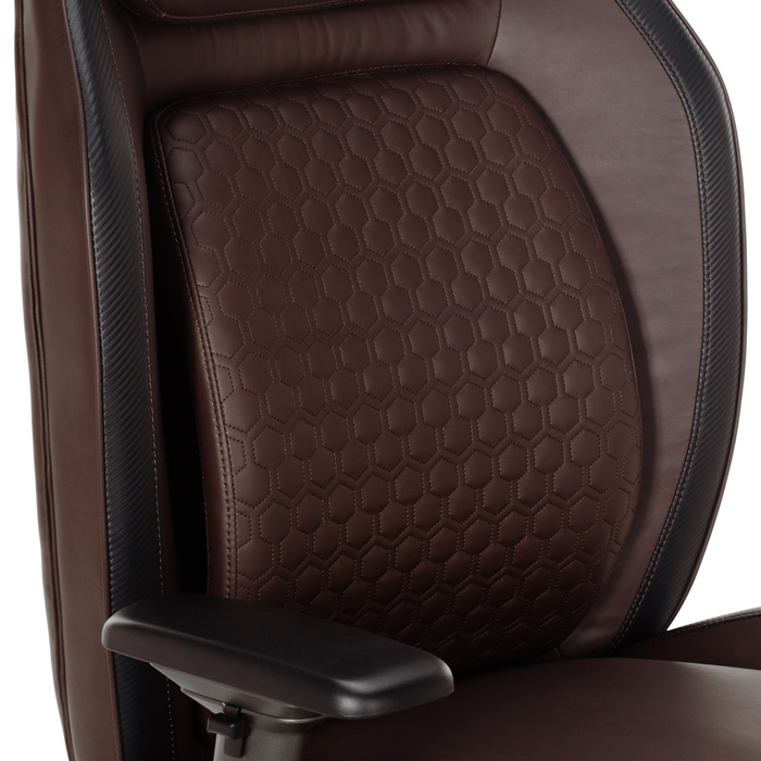 Fauteuil président Zephyrus de Shaquille O’Neal Home de 35,25 po à dossier haut avec soutien lombaire AIR - brun