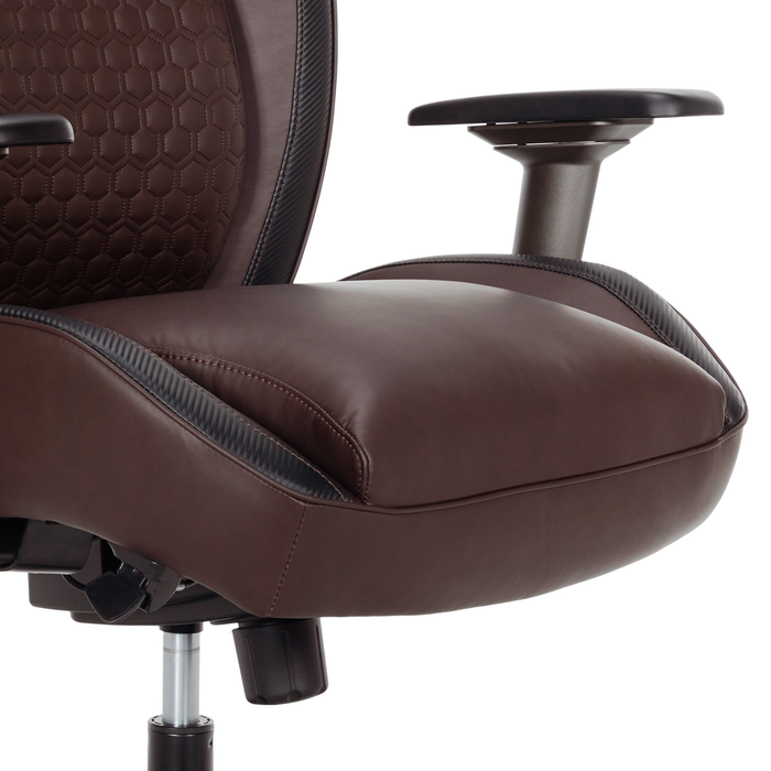 Fauteuil président Zephyrus de Shaquille O’Neal Home de 35,25 po à dossier haut avec soutien lombaire AIR - brun