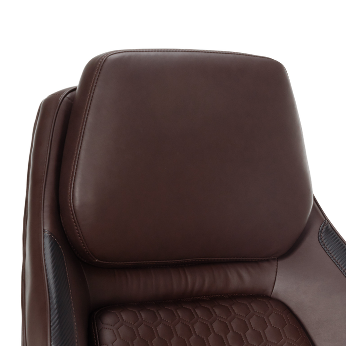 Fauteuil président Zephyrus de Shaquille O’Neal Home de 35,25 po à dossier haut avec soutien lombaire AIR - brun