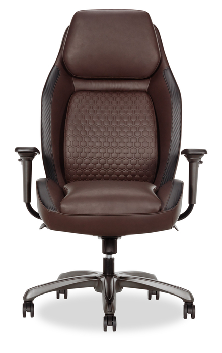 Fauteuil président Zephyrus de Shaquille O’Neal Home de 35,25 po à dossier haut avec soutien lombaire AIR - brun