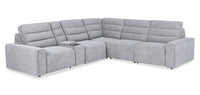  Sofa sectionnel Prestige de Shaquille O’Neal Home 6 pièces avec inclinaison électrique - gris