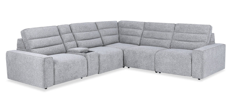 Sofa sectionnel Prestige de Shaquille O’Neal Home 6 pièces avec inclinaison électrique - gris