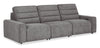 Sofa sectionnel Prestige de Shaquille O’Neal Home 3 pièces avec inclinaison électrique - gris