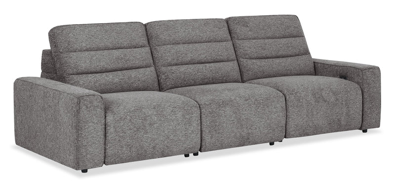 Sofa sectionnel Prestige de Shaquille O’Neal Home 3 pièces avec inclinaison électrique - gris