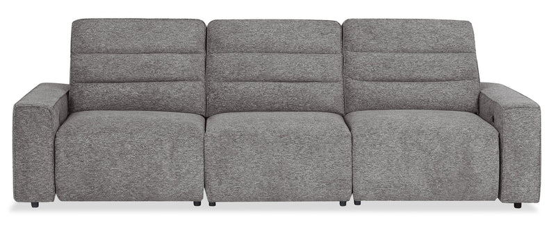 Sofa sectionnel Prestige de Shaquille O’Neal Home 3 pièces avec inclinaison électrique - gris