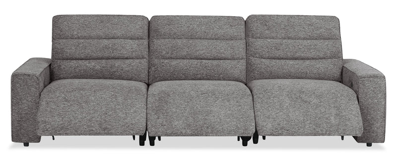 Sofa sectionnel Prestige de Shaquille O’Neal Home 3 pièces avec inclinaison électrique - gris