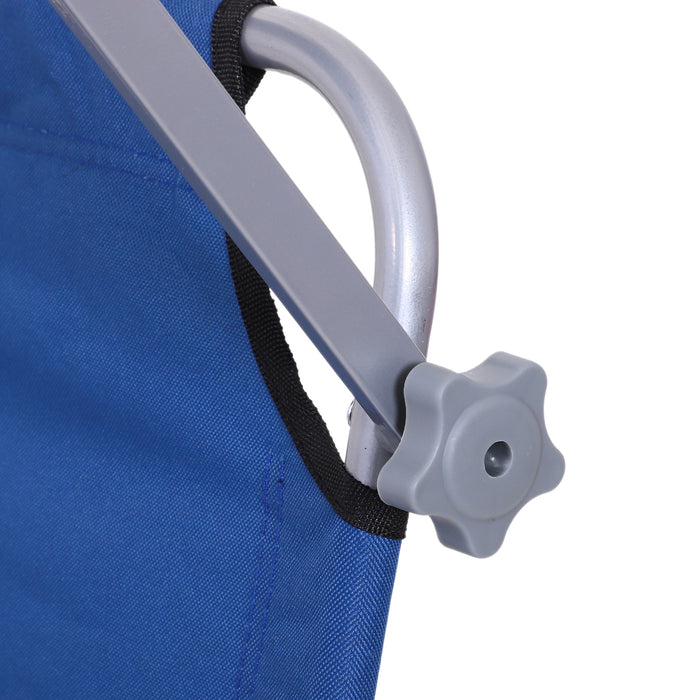 Chaise Longue D'exterieur Outsunny Bleue