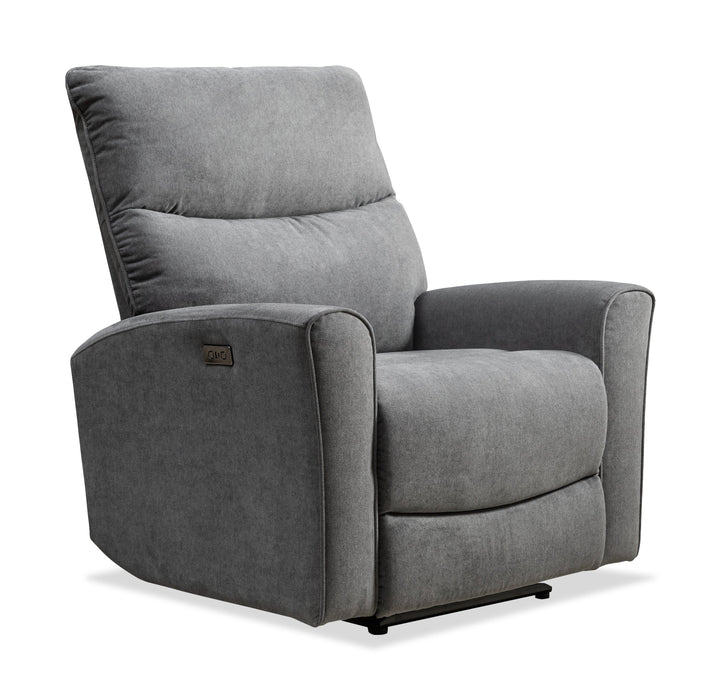 Fauteuil à inclinaison électrique Quest de 36,5 po en tissu de chenille- gris