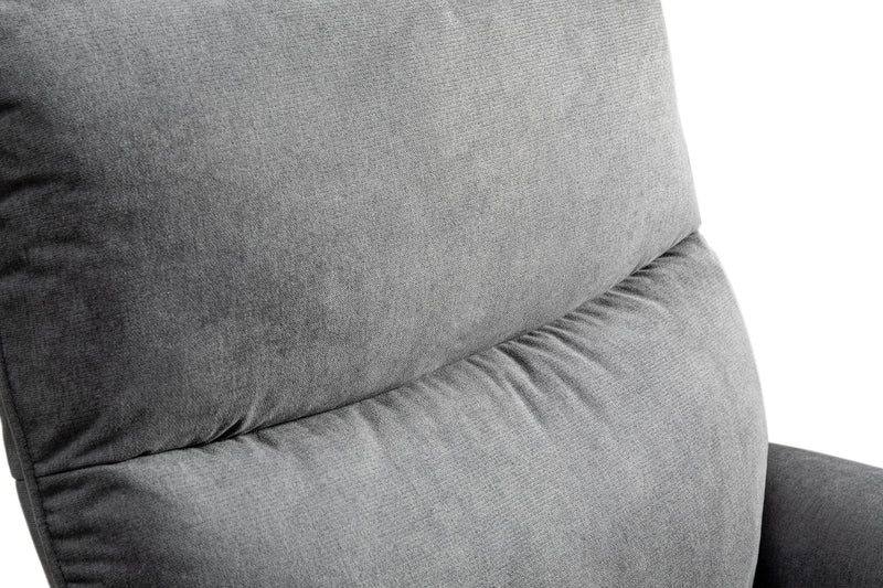 Fauteuil à inclinaison électrique Quest de 36,5 po en tissu de chenille- gris