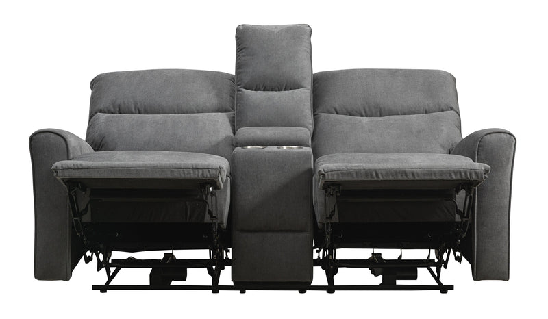 Causeuse à inclinaison électrique Quest de 73 po en tissu de chenille - gris