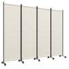 Outsunny Separateur De Piece, Ecran De Confidentialite Roulant 5.6pi, Creme