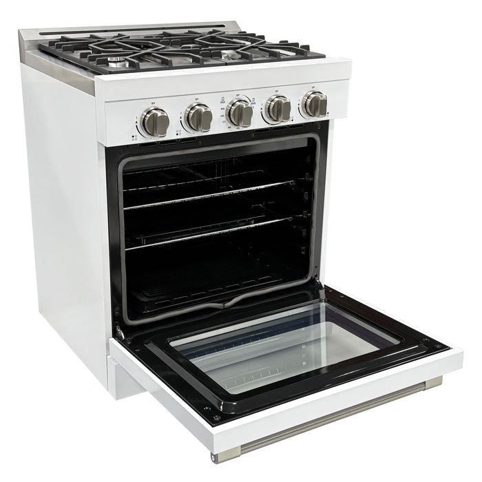 Cuisinière à gaz propane Classic Rétro de Unique Appliances de 30 po – blanche - UGP-R30OCLPW