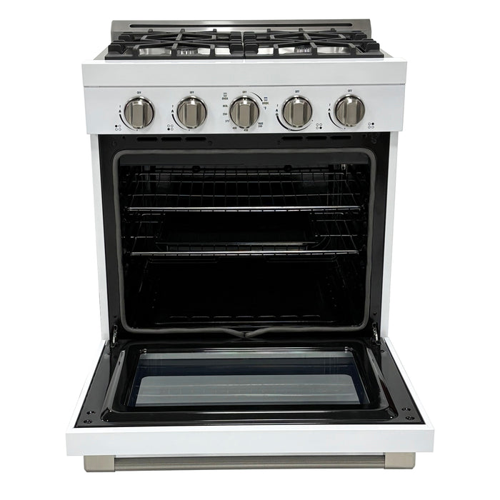 Cuisinière à gaz propane Classic Rétro de Unique Appliances de 30 po – blanche - UGP-R30OCLPW