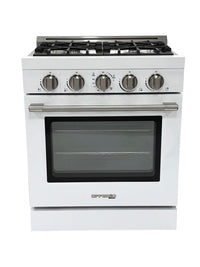 Cuisinière à gaz propane Classic Rétro de Unique Appliances de 30 po – blanche - UGP-R30OCLPW