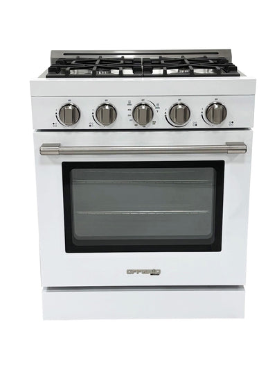 Unique Appliances Classic Retro 30” Propane Gas Range – White - UGP-R30OCLPW | Cuisinière à gaz propane Classic Rétro de Unique Appliances de 30 po – blanche - UGP-R30OCLPW