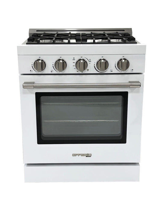 Cuisinière à gaz propane Classic Rétro de Unique Appliances de 30 po – blanche - UGP-R30OCLPW