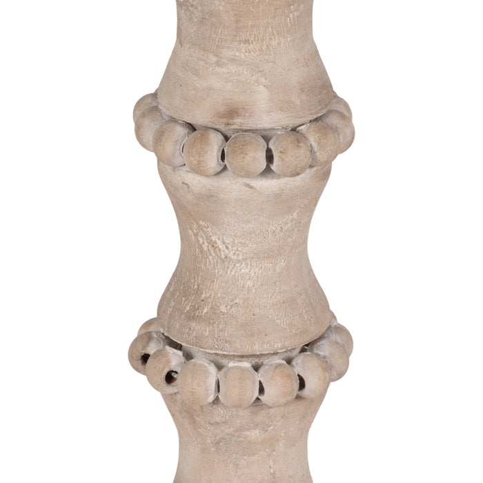 Bougeoir antique de 11 po en bois