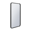 Miroir rectangulaire Arcus 24 po x 36 po avec coin arrondi et fabriqué à la main - noir