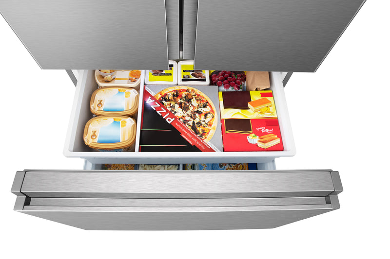 Réfrigérateur Hisense de 26,6 pi³ et de 36 po à portes françaises - titane - RF27A3FSE