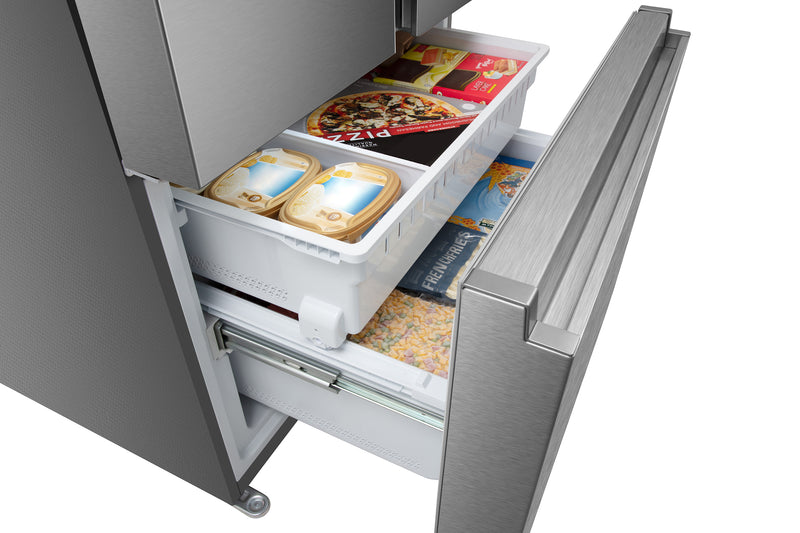 Réfrigérateur Hisense de 26,6 pi³ et de 36 po à portes françaises - titane - RF27A3FSE