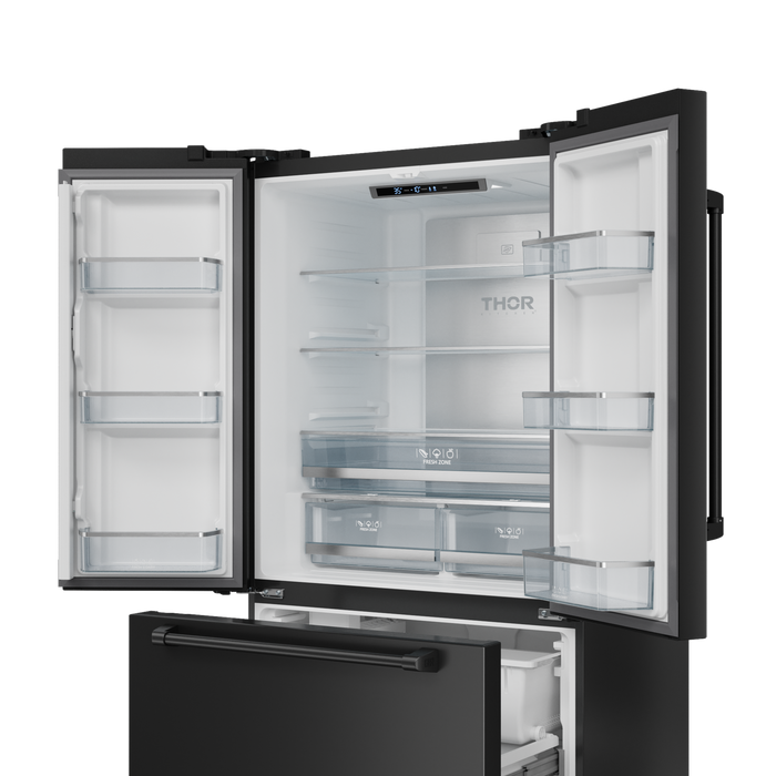 Réfrigérateur collection Gordon Ramsay de Thor Kitchen de 36 po et de 20,3 pi3 de profondeur comptoir à portes françaises - RF3621CTD00