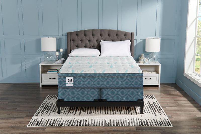 Ensemble sommier profil bas Resort Luxury Posturepedic Crown Jewel Sealy pour très grand lit