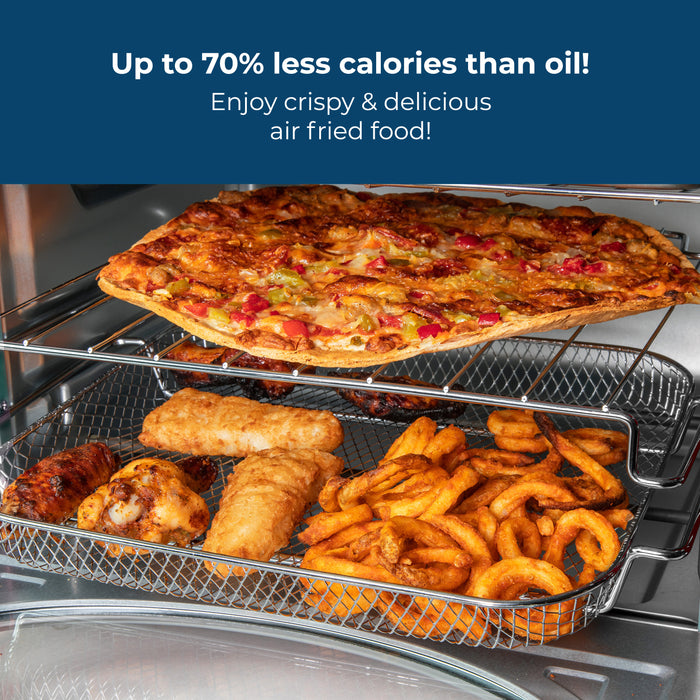 Four grille-pain rétro à convection de Nostalgia à 12 tranches, rouge - RTOV2RR