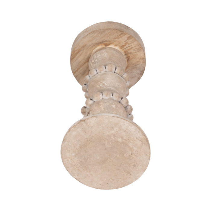 Bougeoir antique de 11 po en bois
