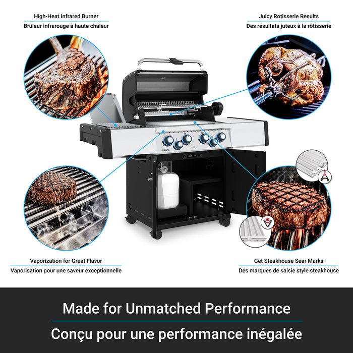 Broil King Regal S 490 Pro IR 4-bruleurs 50 000 BTU Barbecue a gaz naturel - 956947