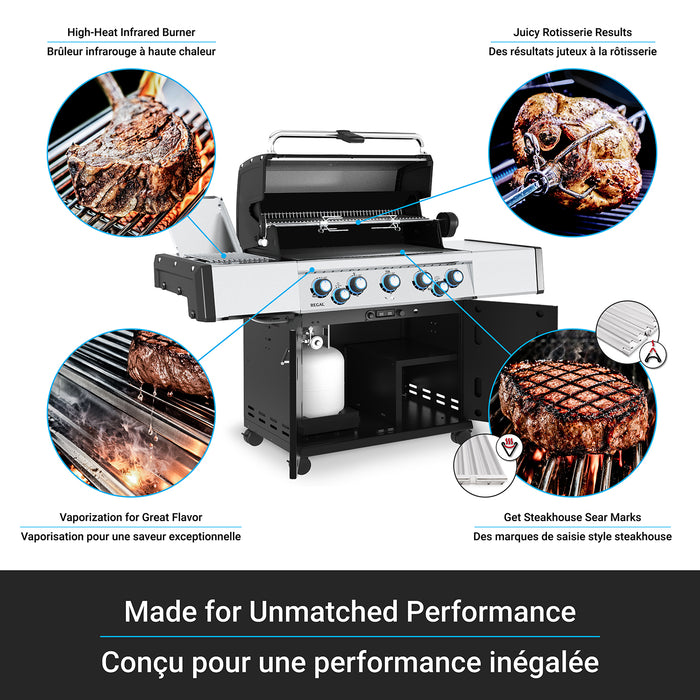 Broil King Regal S 590 Pro IR 5-bruleurs 55 000 BTU Barbecue a gaz propane - 958944
