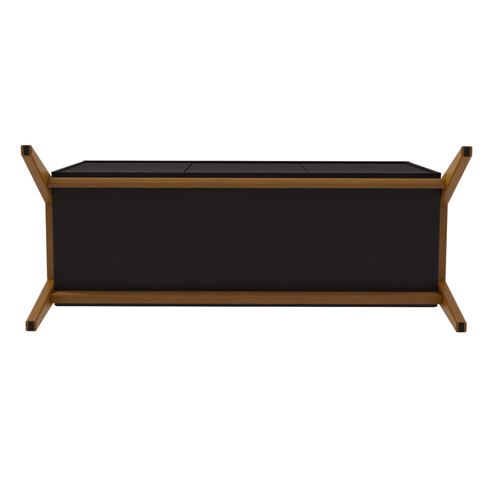 Desserte moderne du milieu du 20e siècle Gales de Manhattan Comfort de 48,50 po avec pattes en bois massif - noir mat