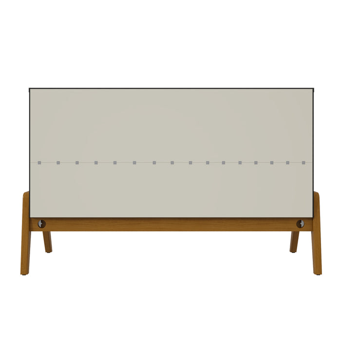 Desserte moderne du milieu du 20e siècle Gales de Manhattan Comfort de 48,50 po avec pattes en bois massif - noir mat