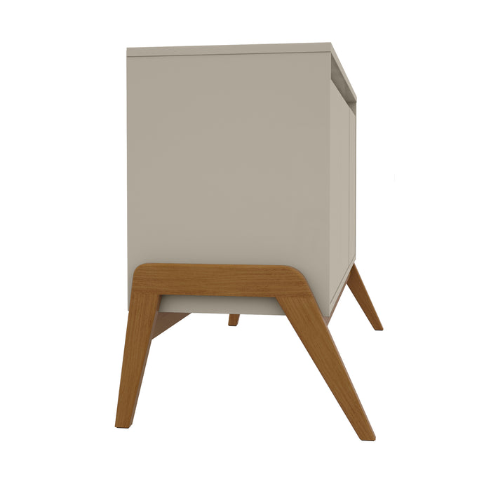 Desserte Gales de Manhattan Comfort de 48,50 po de style moderne du milieu du 20e siècle avec pattes en bois massif - greige