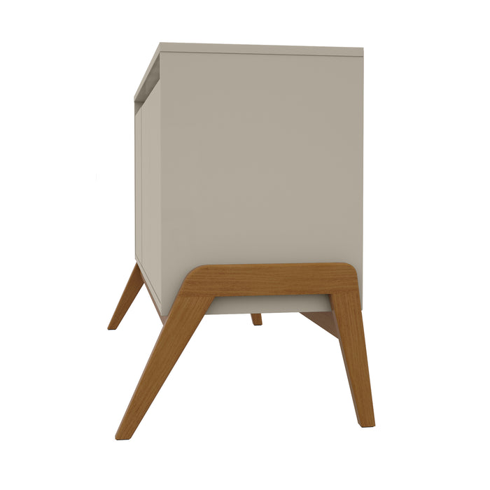 Desserte Gales de Manhattan Comfort de 48,50 po de style moderne du milieu du 20e siècle avec pattes en bois massif - greige