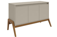 Desserte Gales de Manhattan Comfort de 48,50 po de style moderne du milieu du 20e siècle avec pattes en bois massif - greige